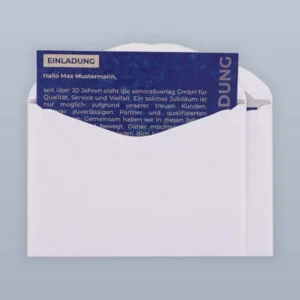 DIN C6 Mailing mit Einladungskarten versenden