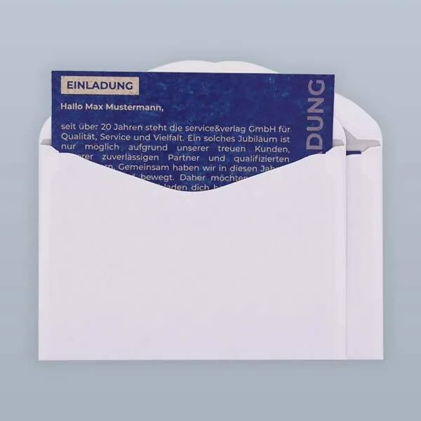 DIN C6 Mailing mit Einladungskarten versenden