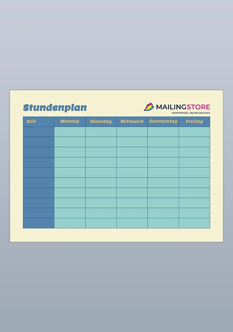 Stundenplan drucken lassen