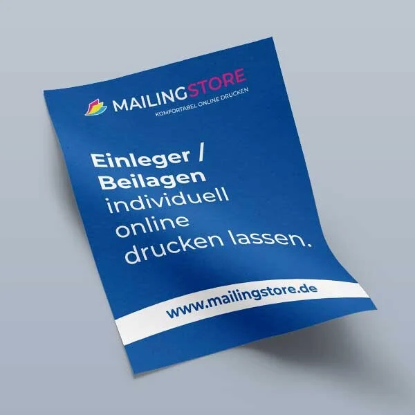 Einleger / Beilagen online drucken und selbst gestalten