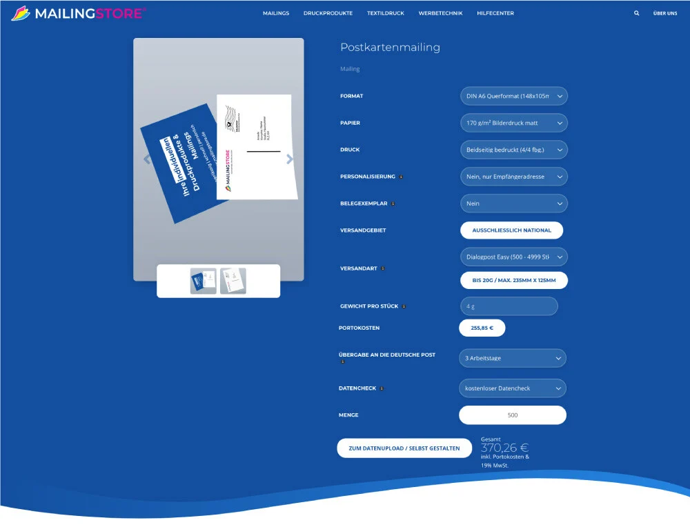 Konfigurieren Print Mailing