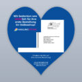 Herzförmiges Postkarten Mailing