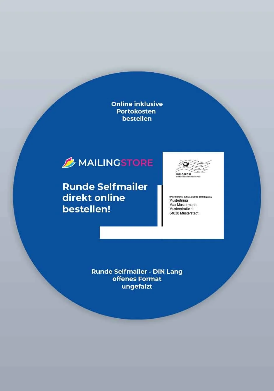 Runde Selfmailer mit Dialogpost verschicken