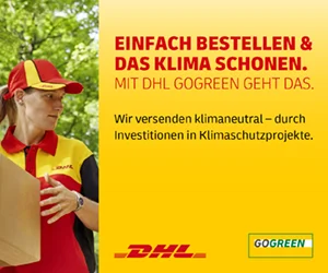 DHL GoGreen Anzeige EINFACHBESTELLEN 300x250px